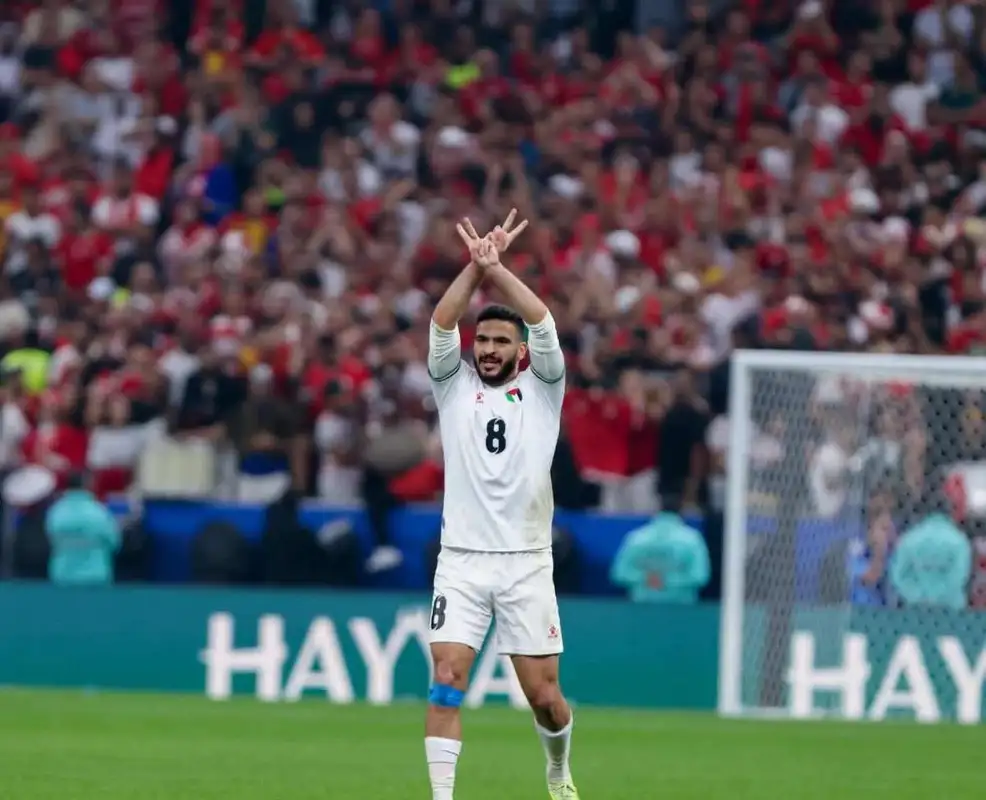 حامد حمدان لاعب منتخب فلسطين