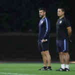 خالد غنيم مساعد المدرب وخوسيه لانا مدرب منتخب سوريا