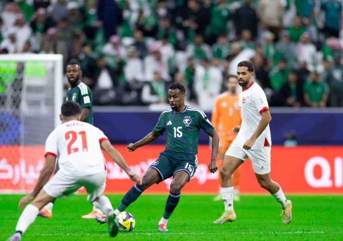 من مباراة السعودية والأردن