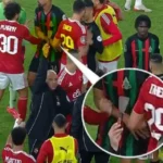 سكينة في مباراة الأهلي والجيش الملكي