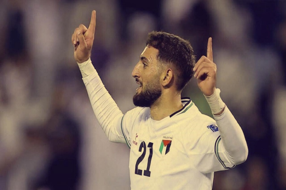 زيد قنبر لاعب منتخب فلسطين