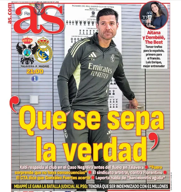 صحيفة آس يوم 17 ديسمبر 2025