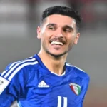 عيد الرشيدي لاعب منتخب الكويت الوطني