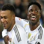 فينيسيوس جونيور وكيليان مبابي لاعبا ريال مدريد