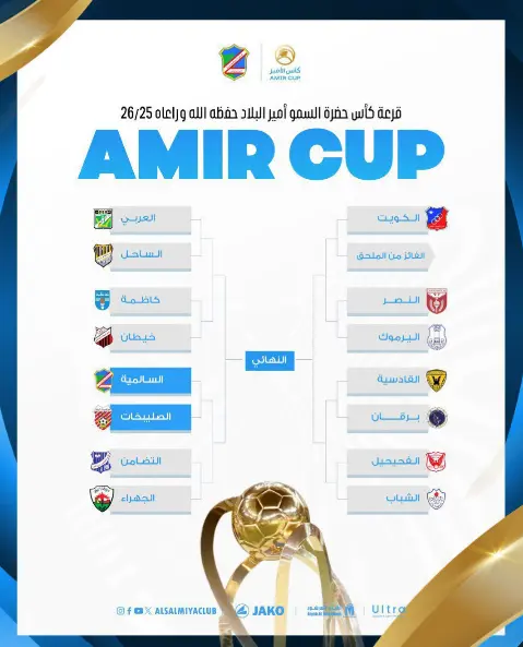 تفاصيل قرعة كأس سمو الأمير 25-26