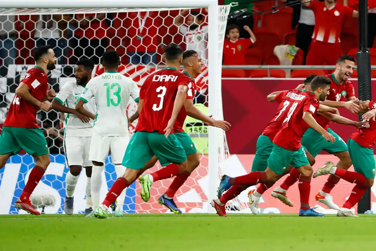 مباراة بين منتخبي المغرب والسعودية