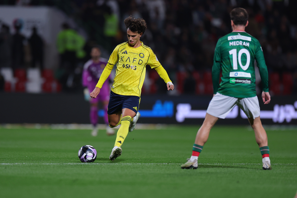 من مباراة النصر والاتفاق