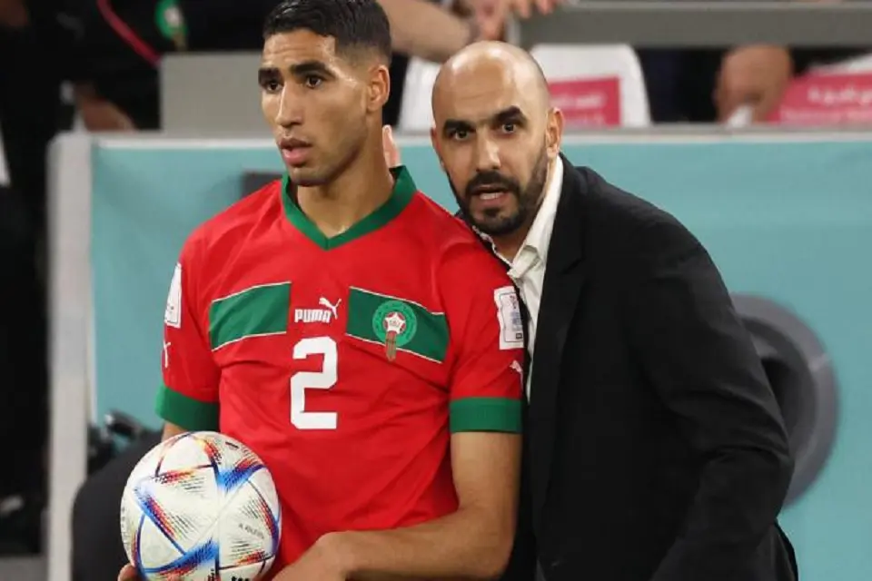 الركراكي مدرب المغرب وأشرف حكيمي