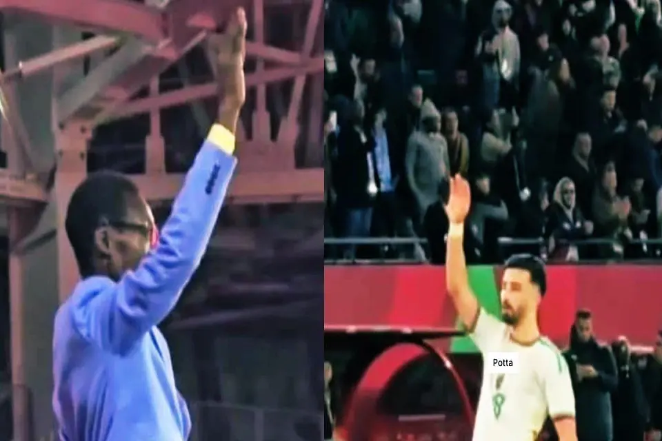 عمورة في مباراة الجزائر والكونغو الديمقراطية