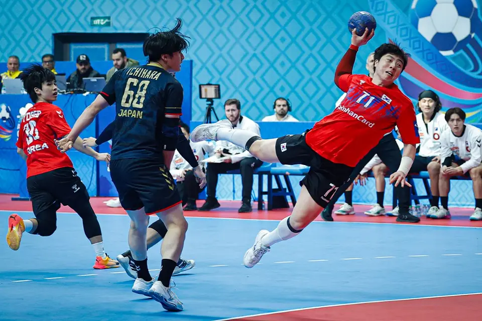 مباراة كوريا واليابان البطولة الآسيوية لكرة اليد