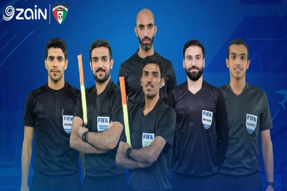 طاقم الحكام الدولي بقيادة أحمد العلي